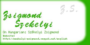 zsigmond szekelyi business card